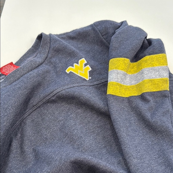 Colosseum Small West Virginia Mountaineers Blue and Yellow Varsity Sweatshirt - Picture 8 of 9